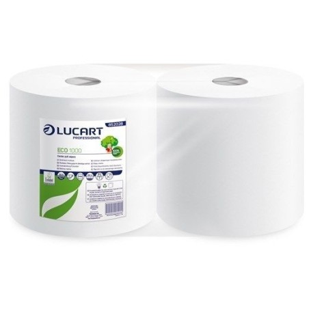Eco Recycled White 2-Ply Wiping Rolls (Pack of 2)