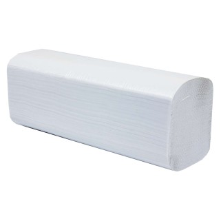 Z-Fold Paper Towels 1-Ply White Embossed (Case of 3000)