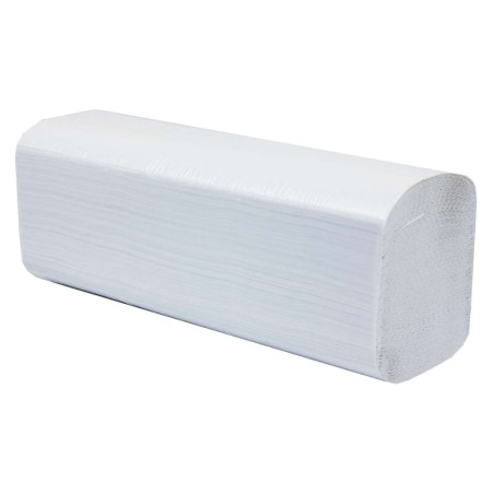 Z-Fold Paper Towels 1-Ply White Embossed (Case of 3000)