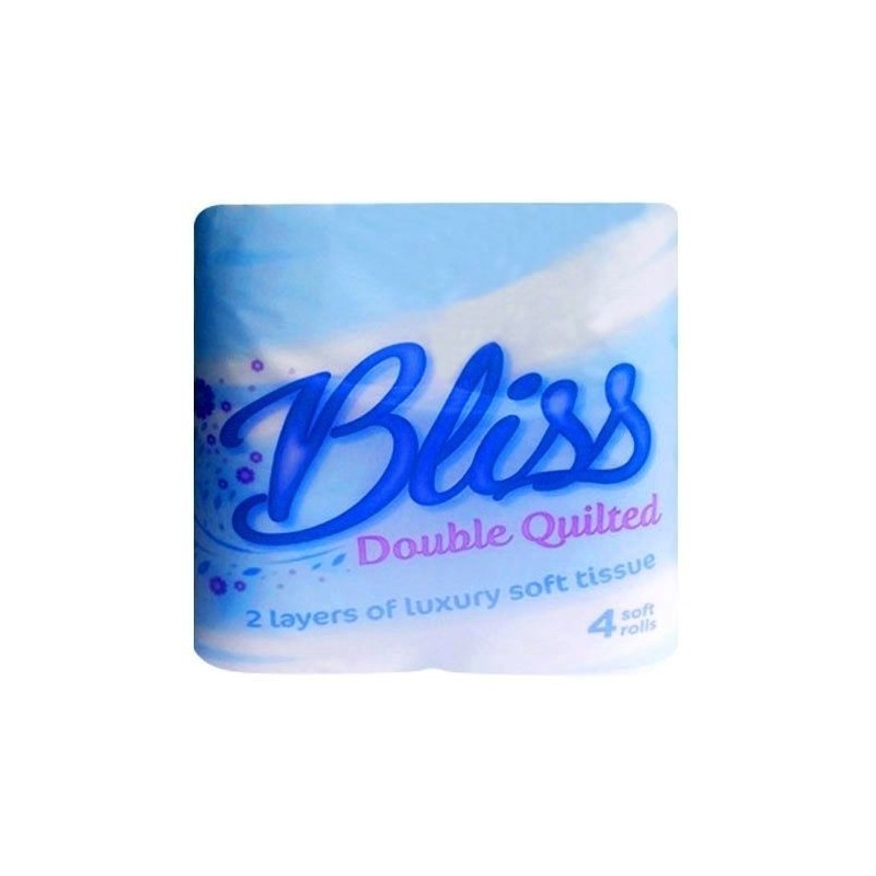 Bliss Double Quilted Pure Pulp 2 Ply Toilet Rolls