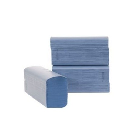 Z-Fold Paper Towels 1-Ply Blue recycled (Case of 3000 Towels)