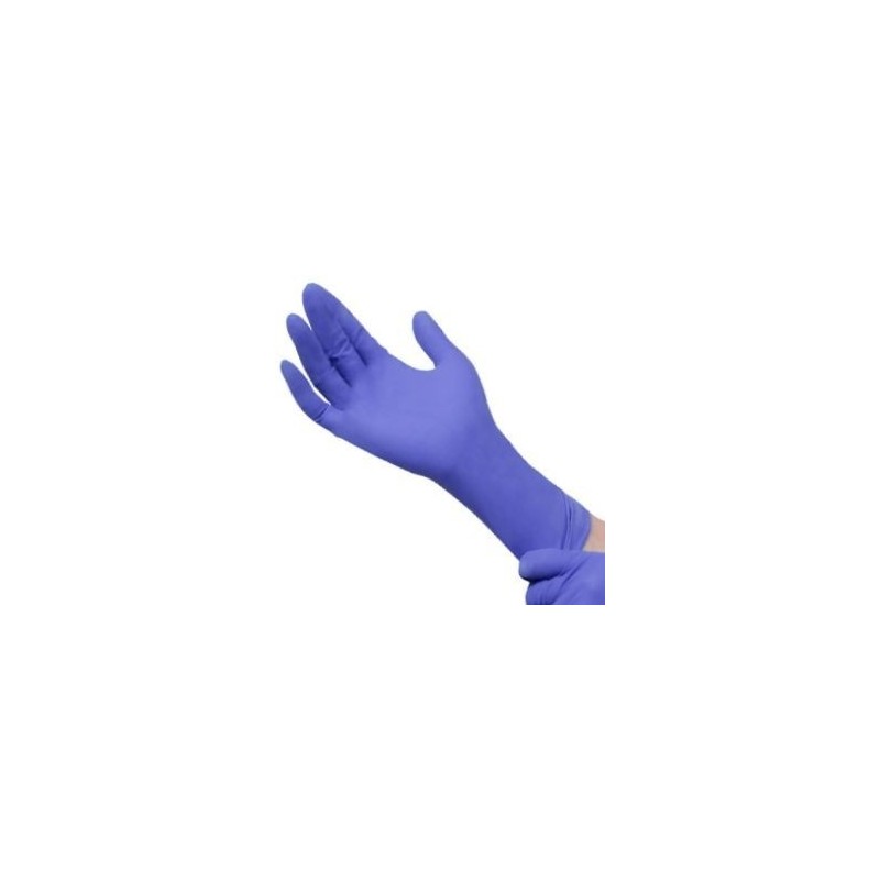 Medium - Nitrile Powder Free Gloves Long Cuff Violet Ultrasafe (Case Of 500)