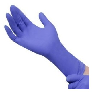 Extra Large - Nitrile Powder Free Gloves Long Cuff Violet Ultrasafe (Case Of 500)