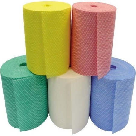 Multi-Cloth Roll Non-Woven 1500 Sheets - Red (3 packs of 2 rolls)
