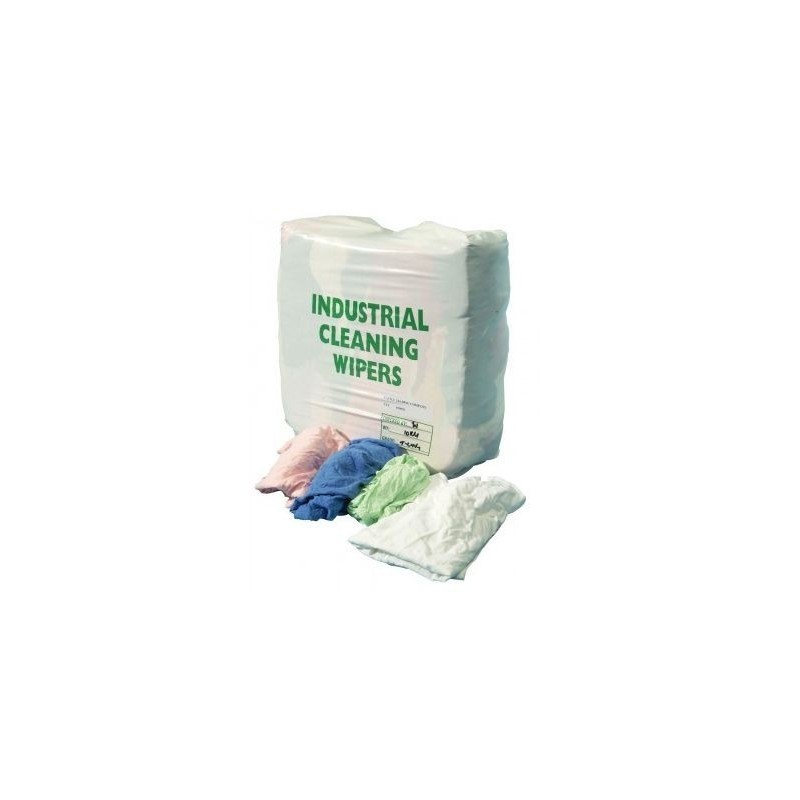 Assorted Coloured Industrial Wiping Rags 10kg