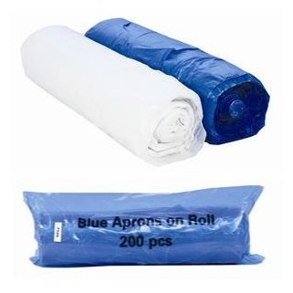 Premium Heavy Duty Blue Aprons On A Roll (Case Of 5 x 200)