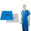 Heavy Duty Flat Packed Disposable Aprons - Blue