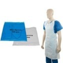 Heavy Duty Flat Packed Disposable Aprons - White